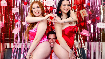 Well-made Riley Jean and Madison Morgan's curvy scene