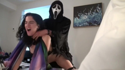 Smiling Vanessa's tiny tits sex