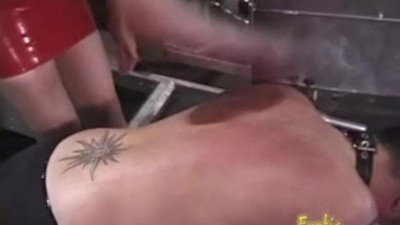 Attractive soul mate's spanking dirt