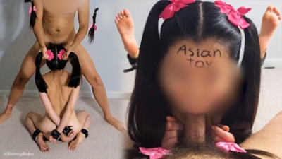 Longboba and skinnyboba's blowjob from behind clip
