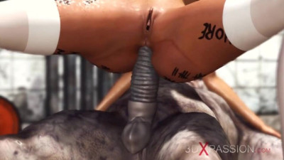 Ass fuck sex with dirty hussy from 3DXPassion