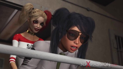 Sinful Harley Quinn's butt movie