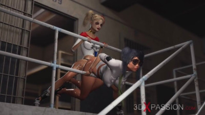 Lesbian porn with enticing Harley Quinn from 3DXPassion
