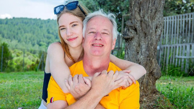 Maya Sinn's blowjob movie by Beauty and the Senior